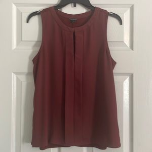 Ann Taylor Rust colored sleeveless blouse size small